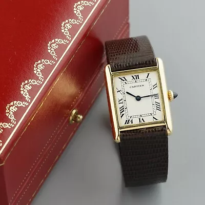 Cartier Tank Louis 18ct Gold Paris Dial W/ Box Vintage 1970s • $8083.35
