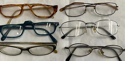 Old Vintage Lot Of Eyeglasses Eye Glasses Retro Frames 6 Top Plastic ￼Frames • $20