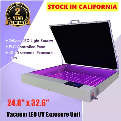 $828.14 • Buy USA 24.8 X 32.6in Screen Printing Tabletop Precise Vacuum LED UV Exposure Unit