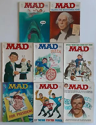 LOT Of 8 - 1976 MAD Magazine Jan March April June July Sept Oct Dec Star Trek+ • $9.95