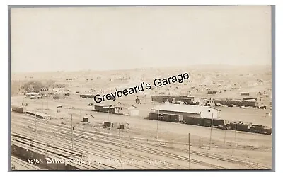 RPPC Milwaukee Road Railroad Train Depot Yards HARLOWTON MT Real Photo Postcard • $34.99