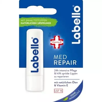Labello Med Repair 24h Moisture Lip Balm/ Chapstick -1 Pack- FREE SHIP • $8.99