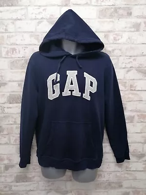 GAP Mens Hoodie SPORT SPELLOUT Hooded Fleece Cotton Sweater Medium.  • £19.50