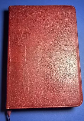 Vintage Tyndale The Living Bible Paraphrased Saddle Red Cowhide Leather Cover • $39.77