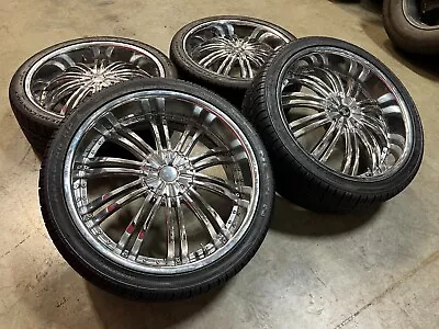 22  2Crave No. 53 Chrome S Class Audi S500 S550 Wheels Rims Tires A4 S7 E 5x112 • $699