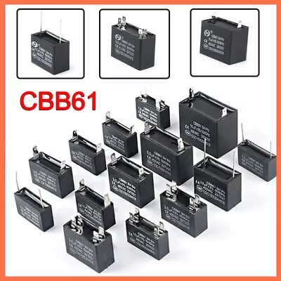 CBB61 Appliance Motor Start Run Capacitor 1uF - 6uF 450V AC 50/60Hz • $14.84