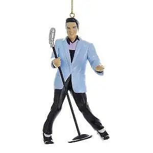 Elvis® Blue Suit Hound Dog Elvis With Microphone Ornament EP2171 W • $21.99