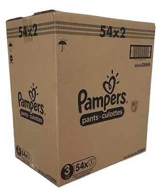 Pampers Nappies Size 3 Monthly Value Box 108 Nappies 6-11 Kg • £15.49