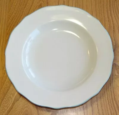 Queen's JAMIE OLIVER Bowl Or Soup Plate Rimmed - Pale Blue Rim & Reverse. . . • £9.95