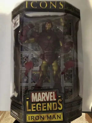 Marvel Legends Icons Iron Man 12  2006 Action Figure Unmasked Tony Stark New • $42.95