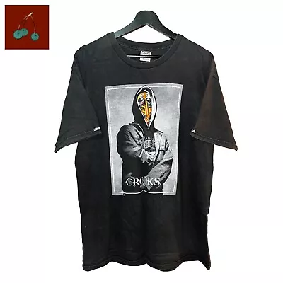 Vintage 2Pac Crooks & Castles Tupac Shakur Black T-Shirt Hip-Hop Rap Tees Juice • $100