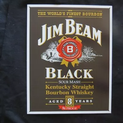 Jim Beam - Black Label- 40 X 32 Cm-Retro Rustic Metal Tin Sign Man Cave • $18.99