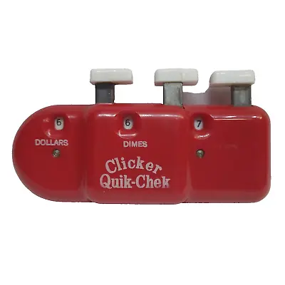 Vintage Quick-Chek Money Counter Adder Clicker Patent Pending Works Well* • $13.04