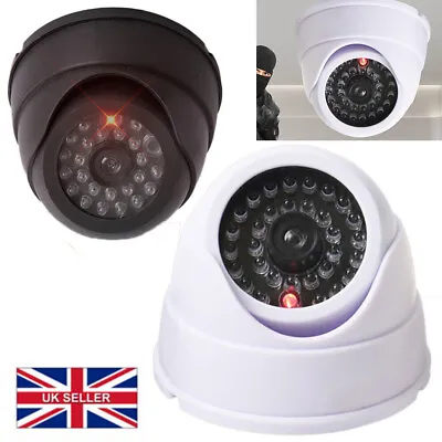 1/2 X DUMMY DOME CCTV SECURITY CAMERA FLASHING LED INDOOR OUTDOOR FAKE CAM UK • £5.99
