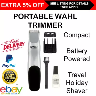 Wahl Portable Beard Trimmer Battery Stubble Moustache Styler Shaver Travel Small • $34.20