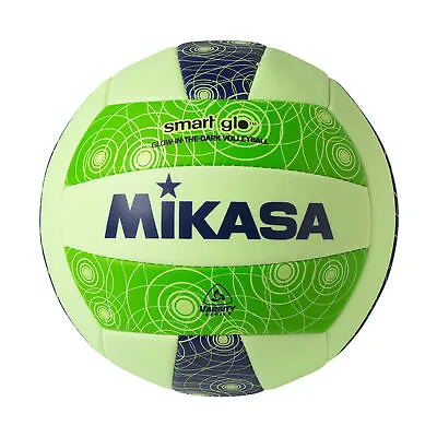 Mikasa VSG Glow-In-The-Dark Volleyball - Smart Glo Beach Ball Official Size 5 • $30.99