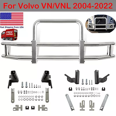 For Volvo VN/VNL 2004-2022 Semi Truck Deer Guard Grille Guard Bumper /Bracket UK • $199