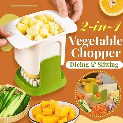 2in1 Vegetable Chopper Dicing Slitting Multifunctional Vegetable Cutters Slicers • $8.99