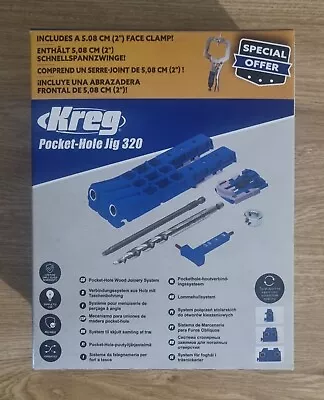 Kreg KPHJ320 - Pocket Hole Jig 320 (With Bonus 2 Inch Face Clamp) • $100