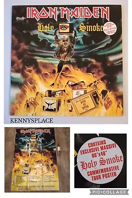 £39.99 • Buy IRON MAIDEN Holy Smoke 12  Single Vinyl With Massive Poster 1990 1st Press