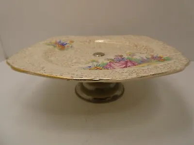 Hk Tunstall Pottery Ceramic China Crinoline Lady Comport Plate Chintz Floral • $39