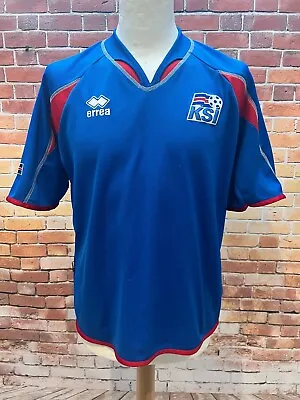 Iceland 2006/08 Errea Mens Medium Football Shirt International Football • £25