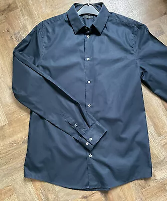 Mens -Cos - Navy Blue Long Sleeve Shirt - Size 4 - Chest 42” • £7