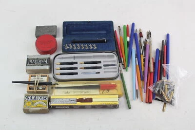 £5.50 • Buy Dipping Nibs/ Calligraphy Pens W/ Assorted Nibs Inc Parker Etc X25