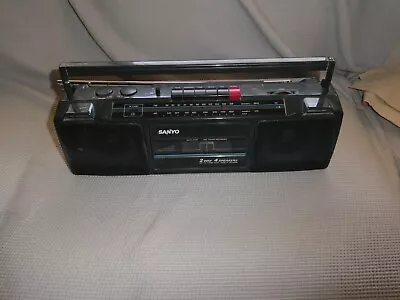 Vintage Sanyo M7024A Boombox AM/FM Cassette 2 Way 4 Speakers  Works Tested • $24.99