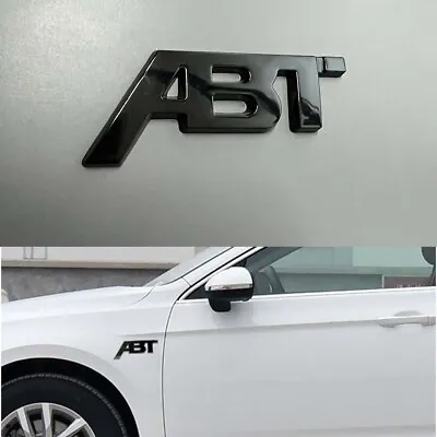 ABT Gloss Black Small Rear Tailgate Boot Badge Emblem Fit For VW SEAT AUDI SKODA • £4.97