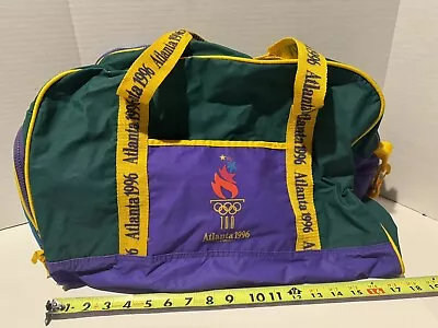 1996 Vintage Atlanta Olympics Gym Bag Approx 18x9x12 With Shoe Compartment • $12.99