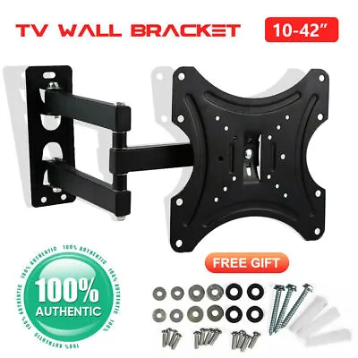 £10.99 • Buy Tilt & Swivel Tv Wall Bracket Motion Mount For 3d Led Lcd Plasma 10- 42  Inch Uk