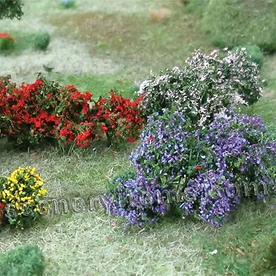  MP SCENERY 10 Flower Bushes O Scale Architectural Flowering Plants Trees   • $7.90