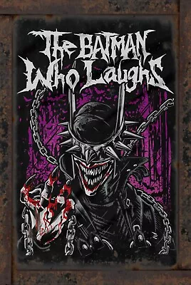 The Batman Who Laughs The Joker Rustic Vintage Sign Style Poster • $12.50