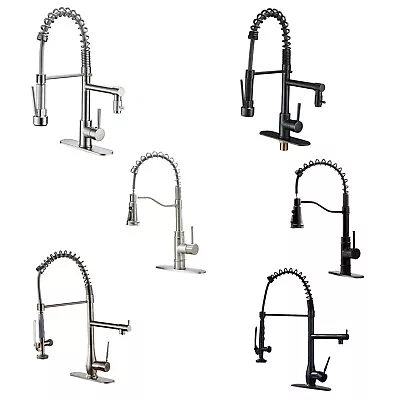 Kitchen Sink Faucet Pull Down Sprayer Swivel Single Handle Mixer Tap Spring • $42.90