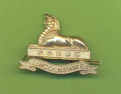 Lincolnshire Regiment.brass Army Cap Badge • £10