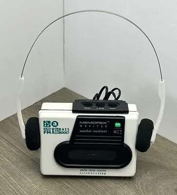 Memorex WR 1750 AM/FM All Weather Stereo Cassette Player With Headphones Vintage • $39.95