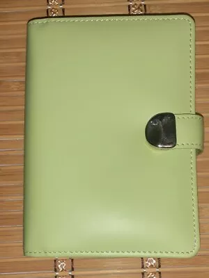 Organizer Planner 6 Ring Binder Fox Leather Light-Green With Pen • $17