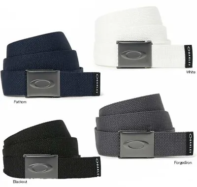 OAKLEY ELLIPSE WEB BELT Men's Black Grey Navy White 47'' Length ONE SIZE NWT • $28.95