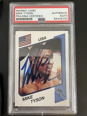 1986 Panini Mike Tyson Autograph RC PSA/DNA Authentic • $250