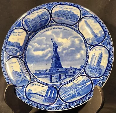 Antique Rowland & Marsellus Co. “Souvenir Of New York City N.Y” Flow Blue Plate • $24