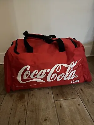 Coca Cola Duffle Gym Bag Carry-on Gym Tote Bag  Coca-Cola Coke Soda Pop Retro • £14.99