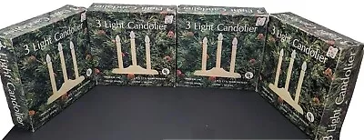 4 Sets VINTAGE HOLIDAY LITE 3- LITE CANDOLIER ELECTRIC CANDELABRA W/ Boxes • $65