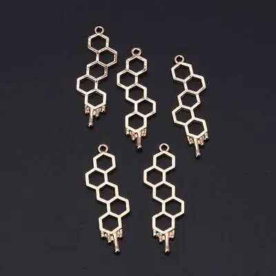 £3.44 • Buy DIY 5 Pcs Honeybee Planet UV Resin Blank Frame Open Bezel Set For Jewelry Making