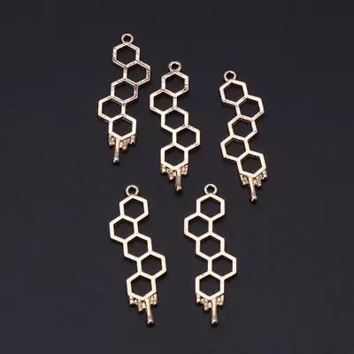 £3.44 • Buy DIY 5 Pcs Honeybee Planet UV Resin Blank Frame Open Bezel Set For Jewelry Making