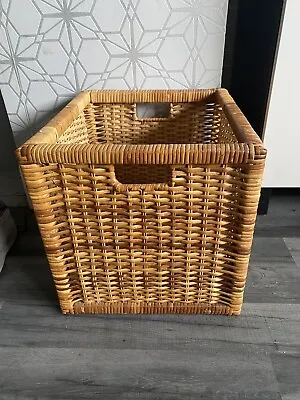 1 X Ikea Rattan Kallax Storage Baskets 31cm X 36cm X31cm Original Solid • £23.99