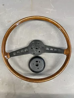 Vintage Superior Grant Wood Woodgrain 2 Spoke Steering Wheel Rat Hot Rod Chevy • $224.64