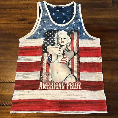 MARILYN MONROE TANK AMERICAN Pride SIZE L • $13