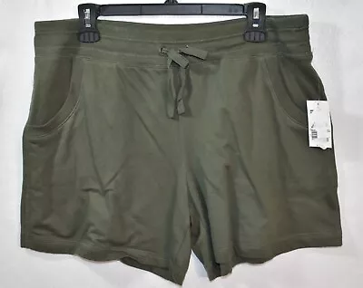 Made For Life  Shorts Green Size Large Women's Drawstring • $15.99