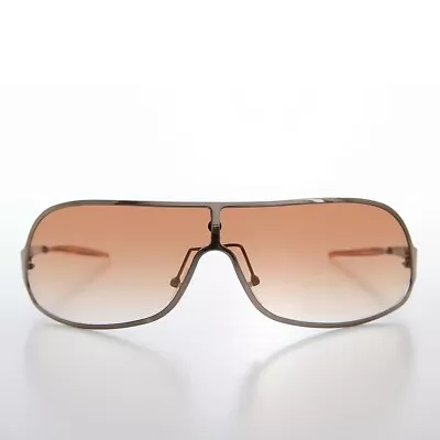 Brown Y2k Warp Around Vintage Sunglasses - Story • $28